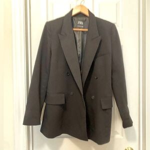 Large Black Structured Blazer from Zara